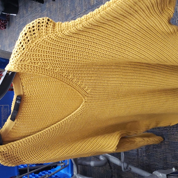 Jenni Kayne XXL Fisherman Cotton Cabin Sweater in Mustard - Picture 2 of 8